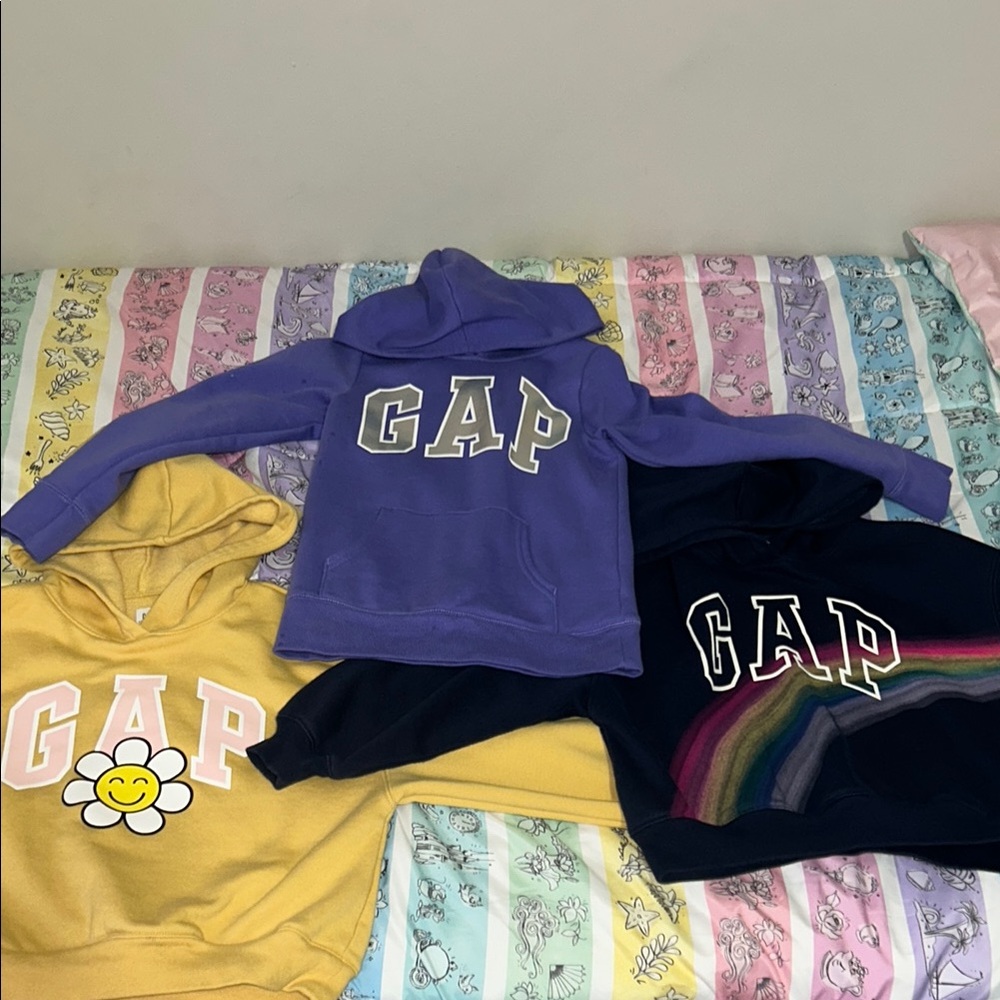 GAP Kids Hoodie pack  - Purple, Yellow, Blue